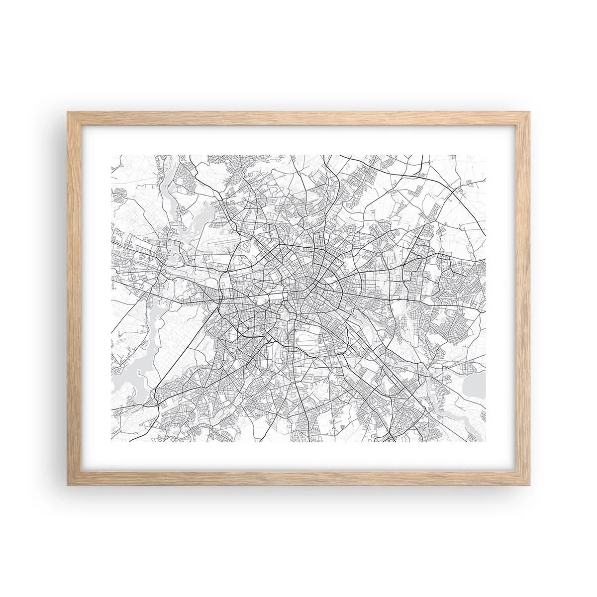 Poster in cornice rovere chiaro - Il fiore di Berlino - 50x40 cm