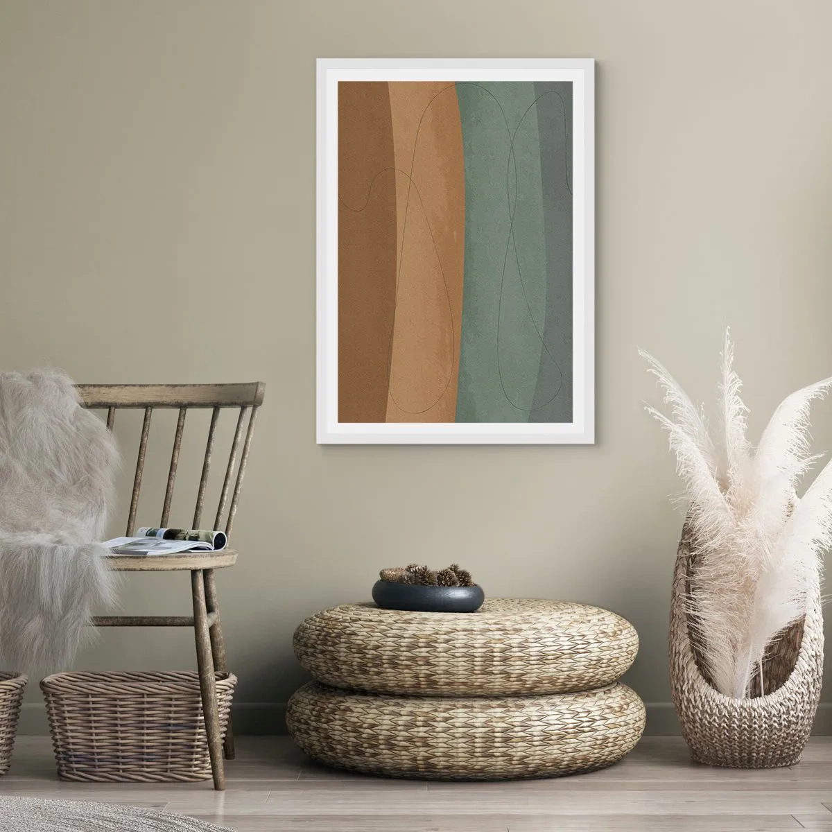 Poster in cornice bianca - Composizione orizzontale - 70x100 cm