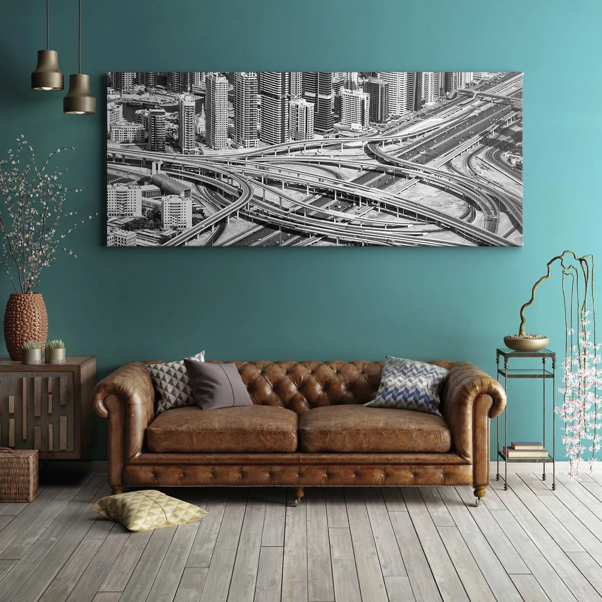 Quadro su tela - Stampe su Tela - Dubai - città impossibile - 100x40 cm