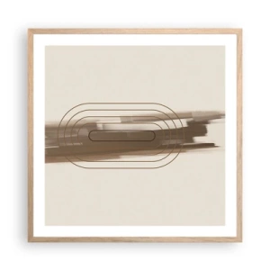 Poster in cornice rovere chiaro - Un soffio di grigio - 60x60 cm