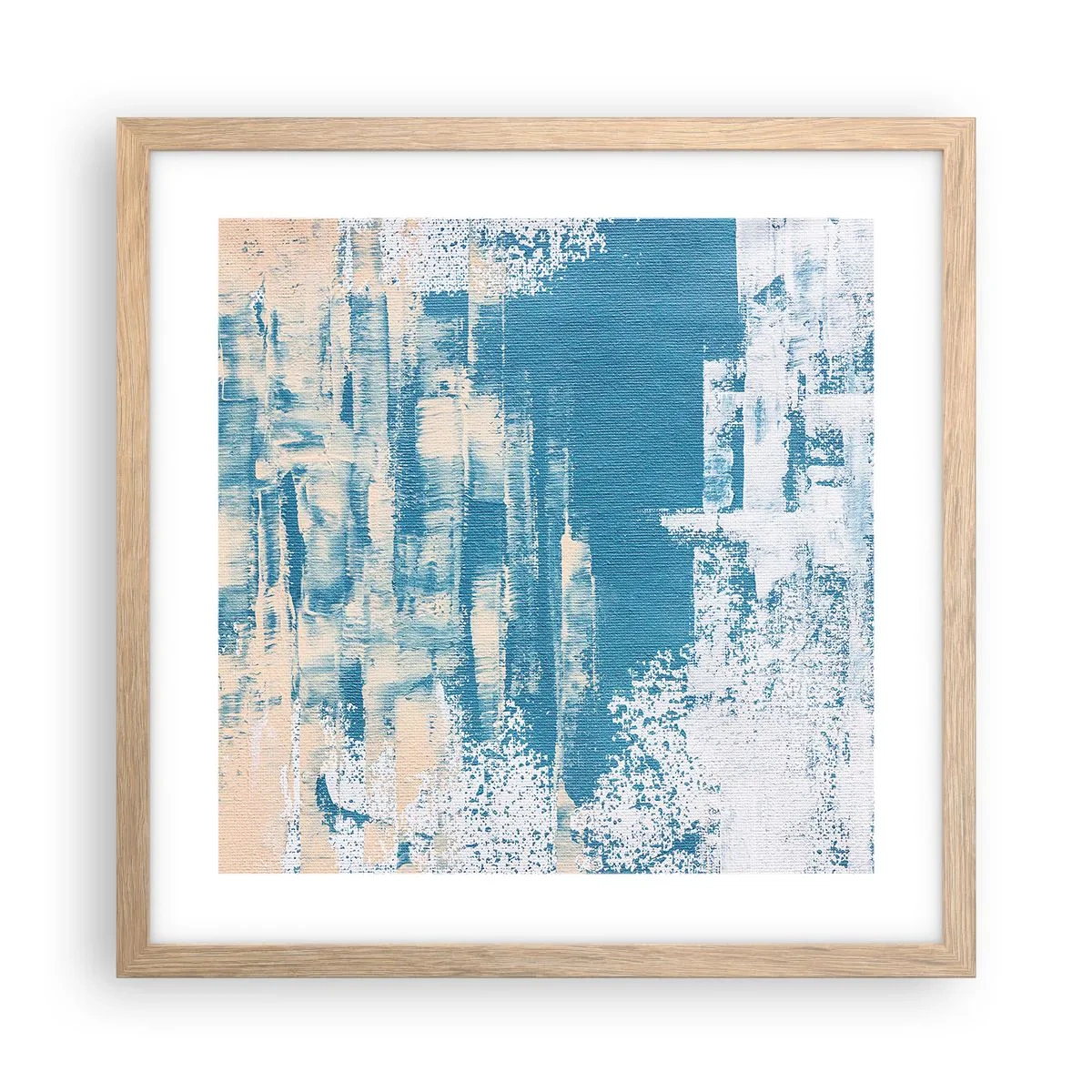 Poster in cornice rovere chiaro - Attraverso il ghiaccio - 40x40 cm
