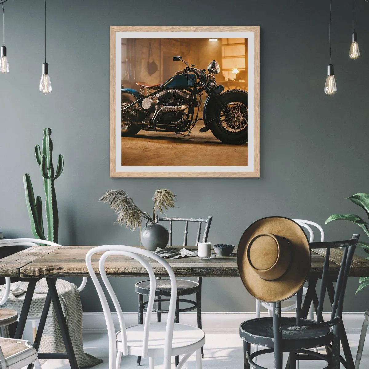 Poster in cornice rovere chiaro - Posso tutto - 50x50 cm