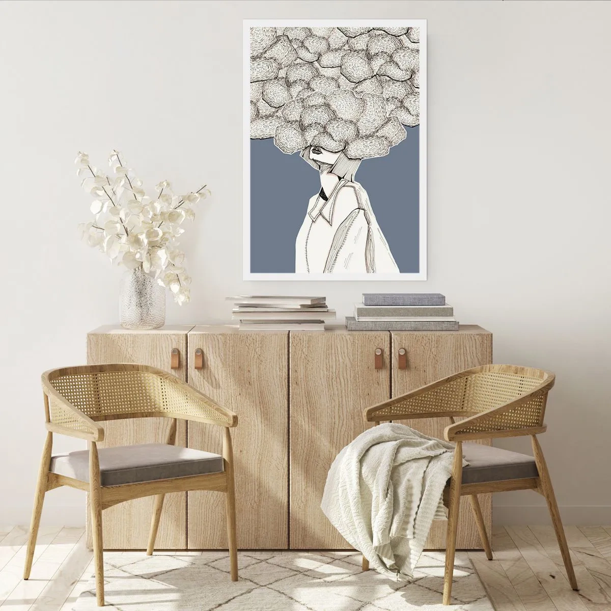 Poster - Con la testa tra le nuvole - 70x100 cm