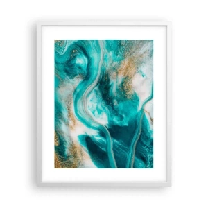 Poster in cornice bianca - Il fiume d'oro - 40x50 cm