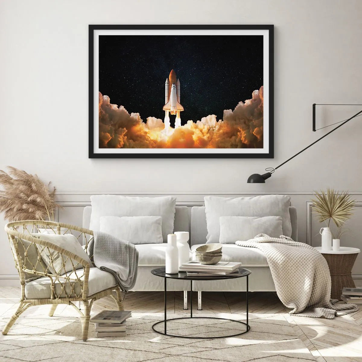 Poster in cornice nera - Ad astra! - 40x30 cm