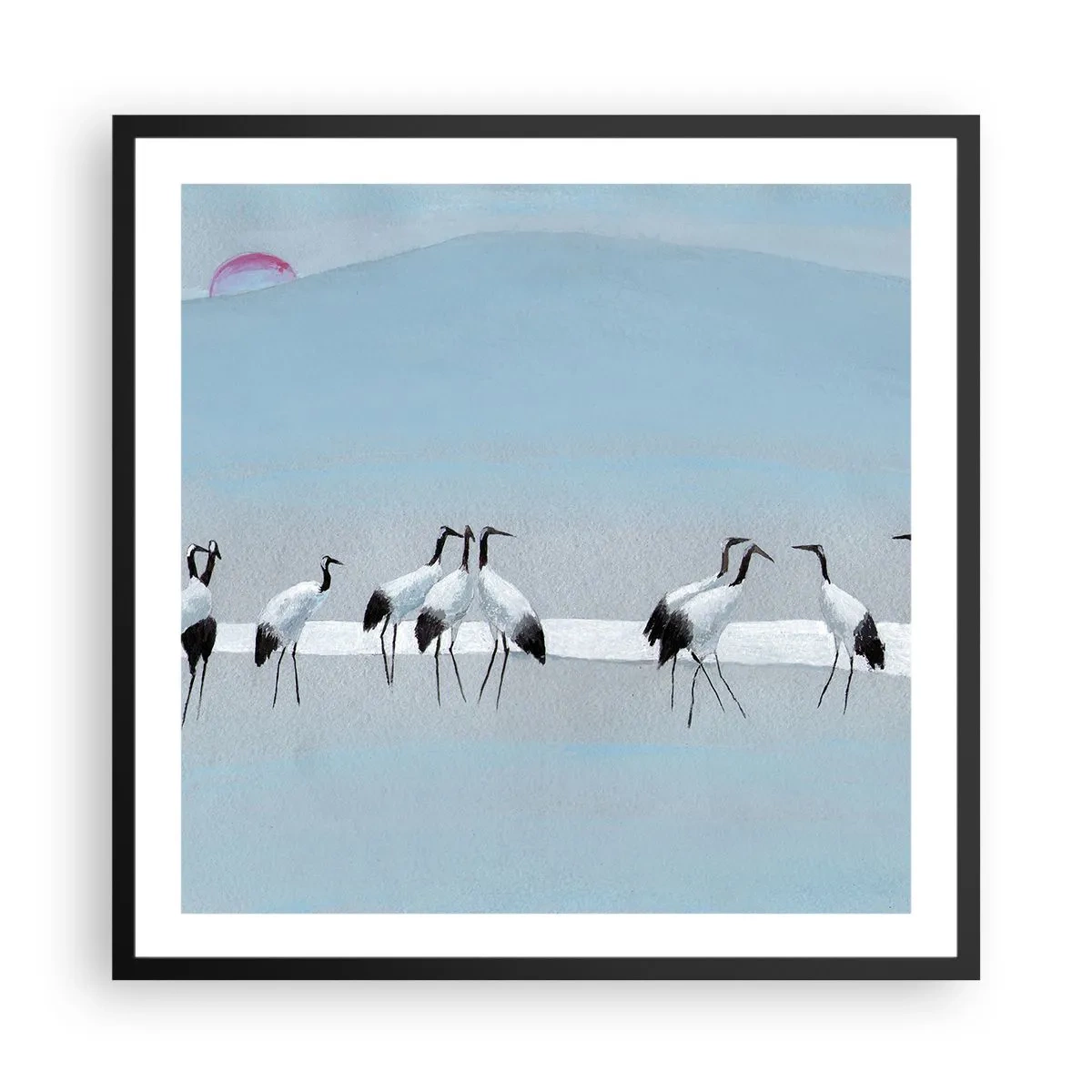 Poster in cornice nera - Dopo un giorno rovente - 60x60 cm