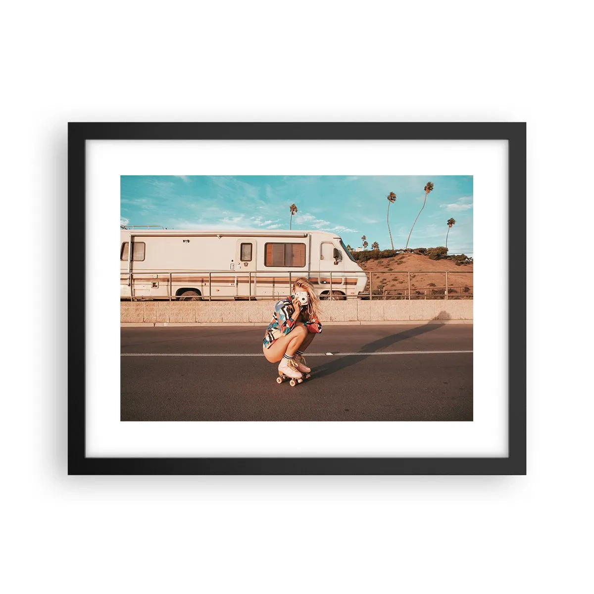 Poster in cornice nera - Sorridi per favore! - 40x30 cm