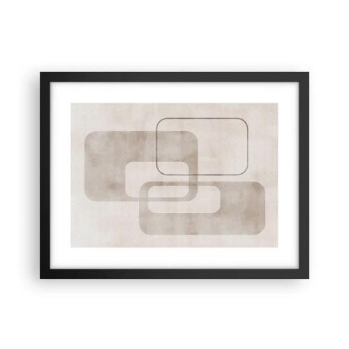 Poster in cornice nera - Giunti geometrici - 40x30 cm