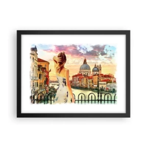 Poster in cornice nera - Se un'avventura allora solo a... - 40x30 cm