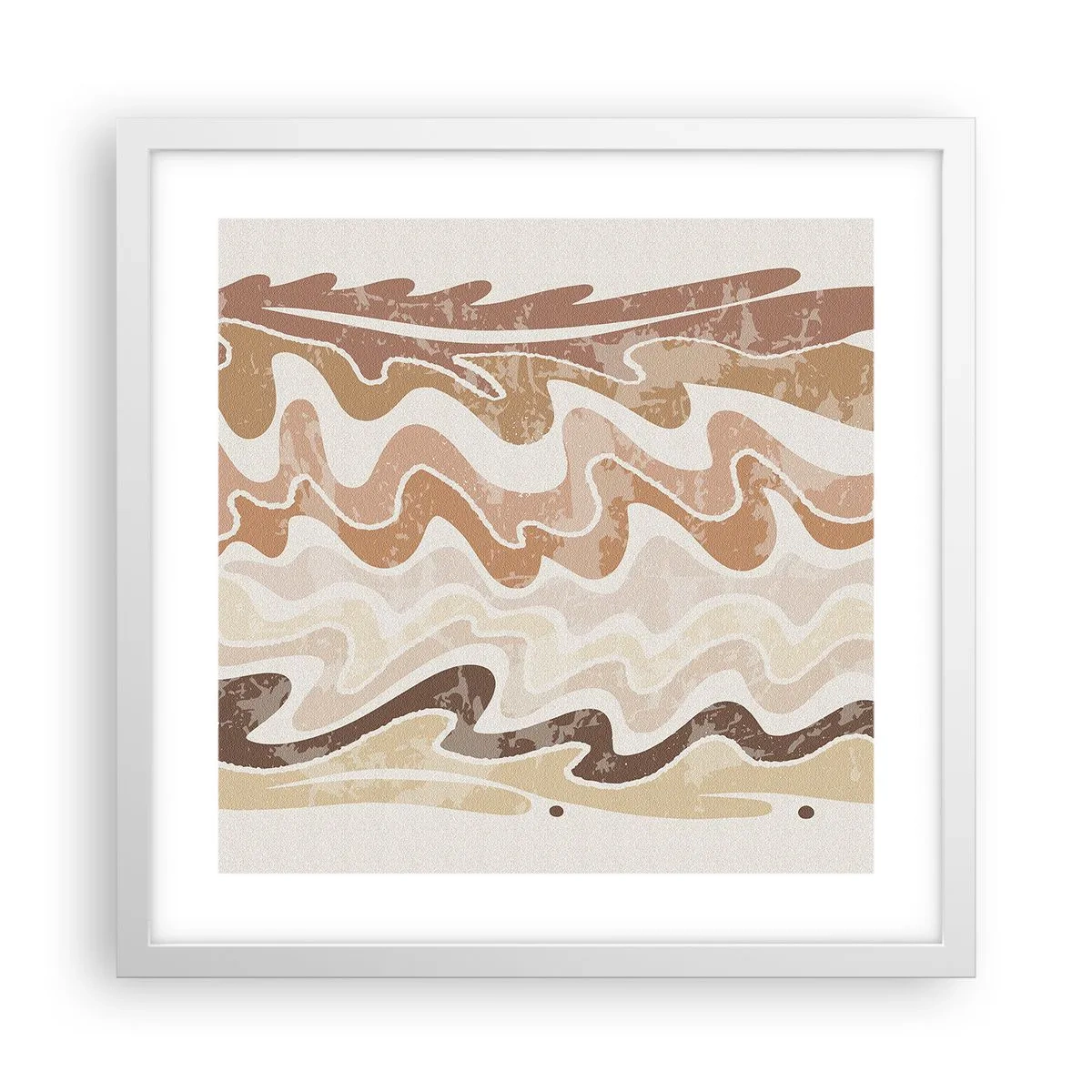Poster in cornice bianca - Buona energia - buone emozioni - 40x40 cm