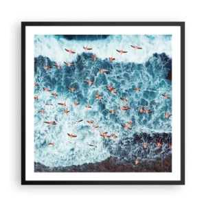 Poster in cornice nera - Parata sotto il mare - 60x60 cm