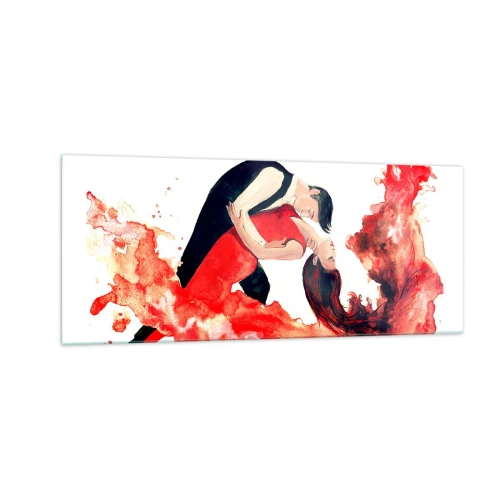 Quadro su vetro - Tango: un'onda di passione - 100x40 cm