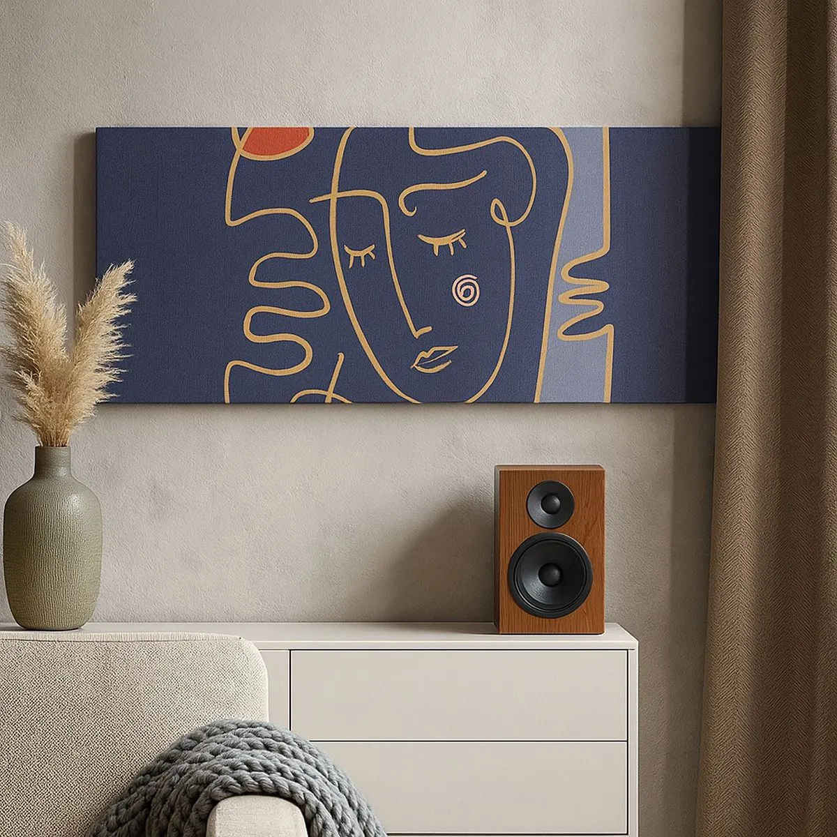 Quadro su tela - Stampe su Tela - Pensierosa - 100x40 cm