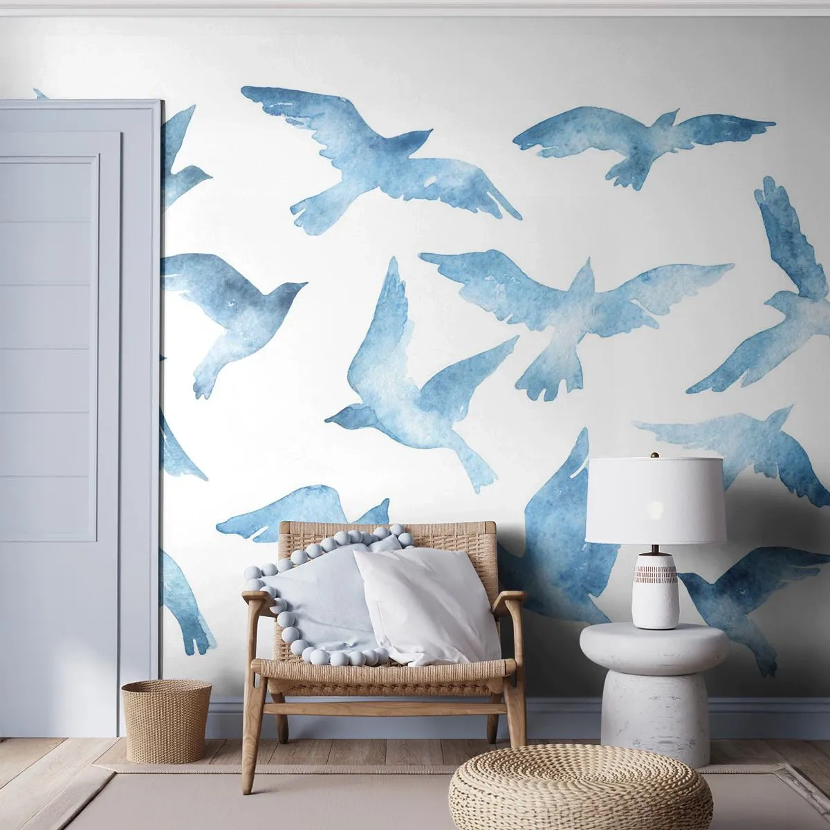 Fotomurali Premium Sand - Uccelli del cielo - Astrazione, Uccello, Grafica - 500x350 cm