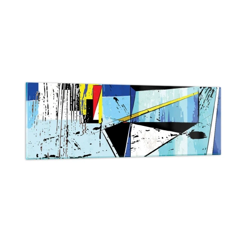 Quadro su vetro - Guardando il mondo da un'angolazione... - 90x30 cm