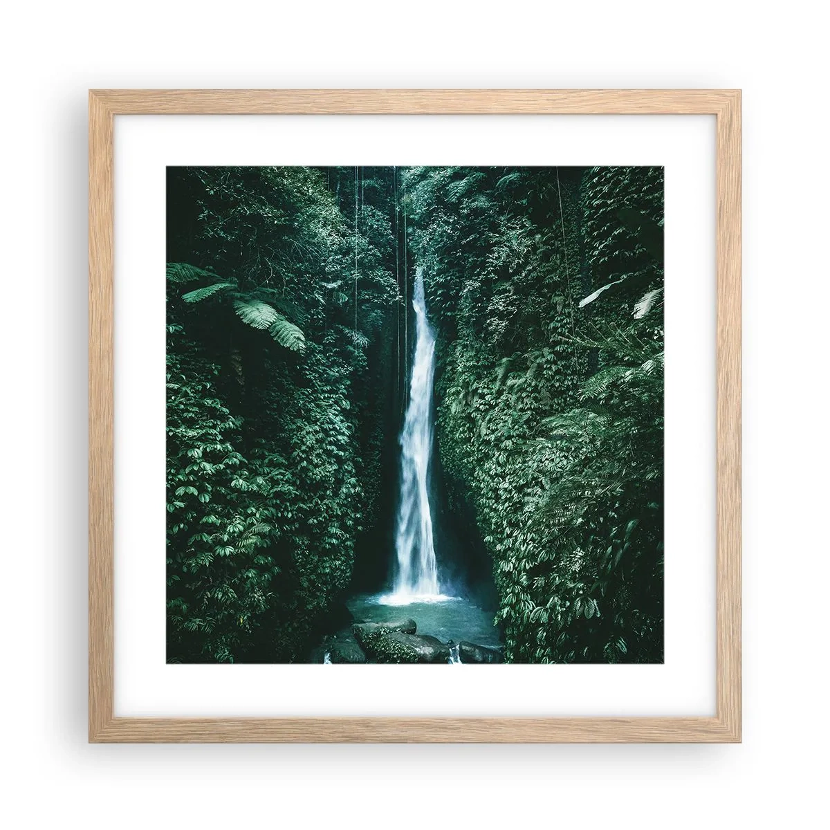 Poster in cornice rovere chiaro - Terme tropicali - 40x40 cm