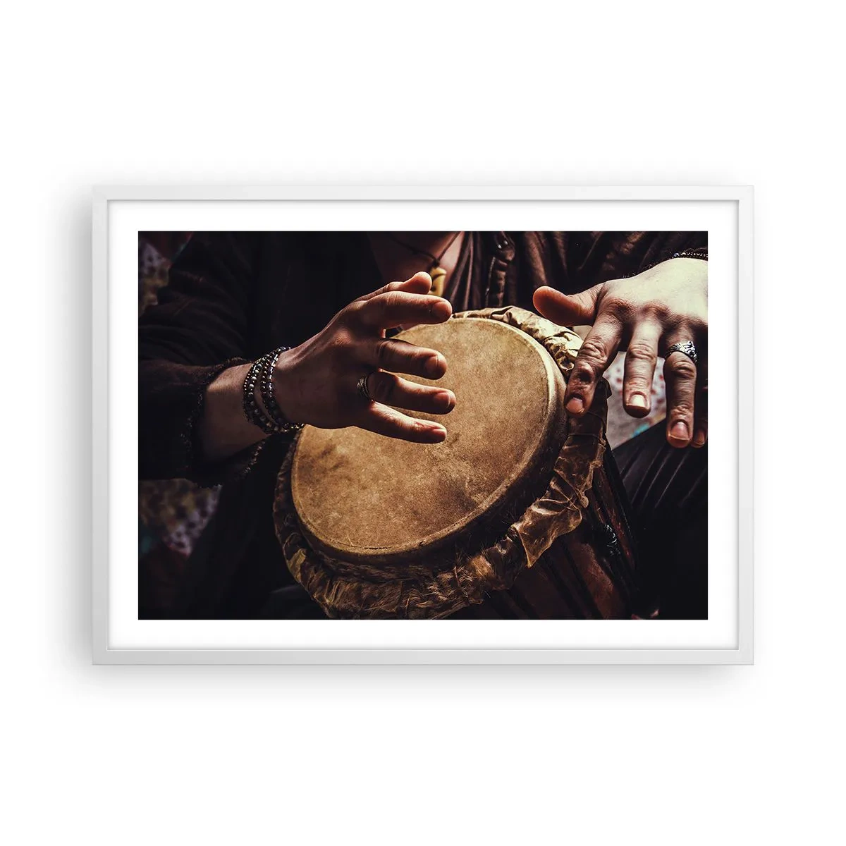 Poster in cornice bianca - Al ritmo del cuore - 70x50 cm