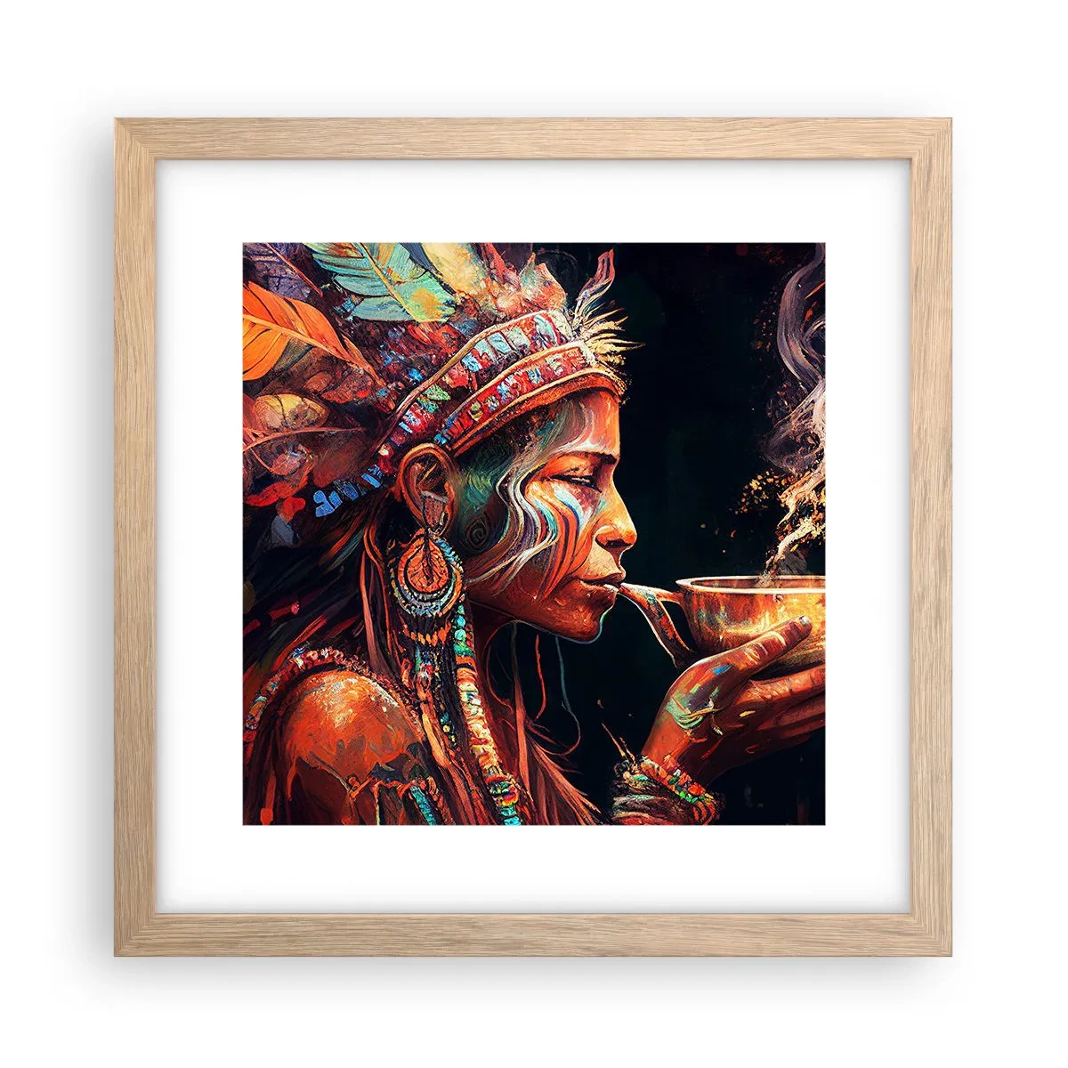 Poster in cornice rovere chiaro - Rituale magico - 30x30 cm