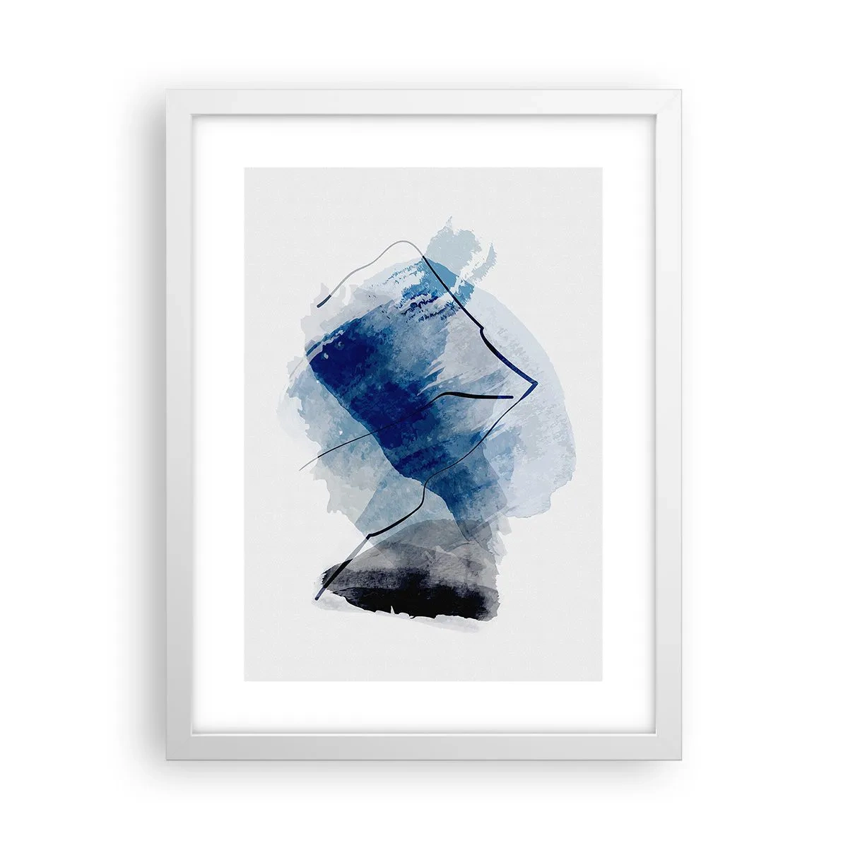 Poster in cornice bianca - Monte di ghiaccio - 30x40 cm
