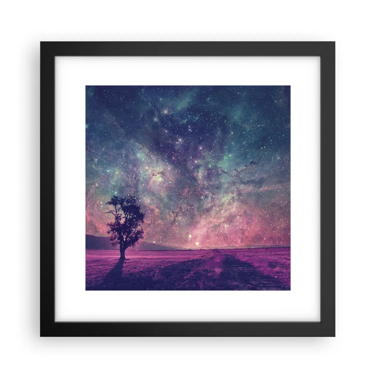 Poster in cornice nera - Sotto un cielo magico - 30x30 cm