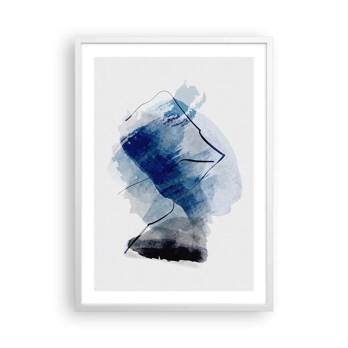 Poster in cornice bianca - Monte di ghiaccio - 50x70 cm