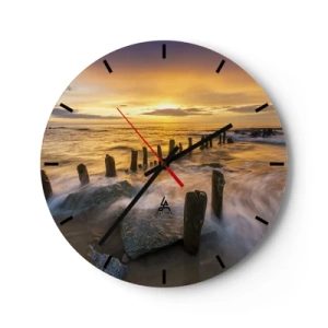 Orologio da parete - Orologio in Vetro - La bellezza selvatica del Baltico - 40x40 cm