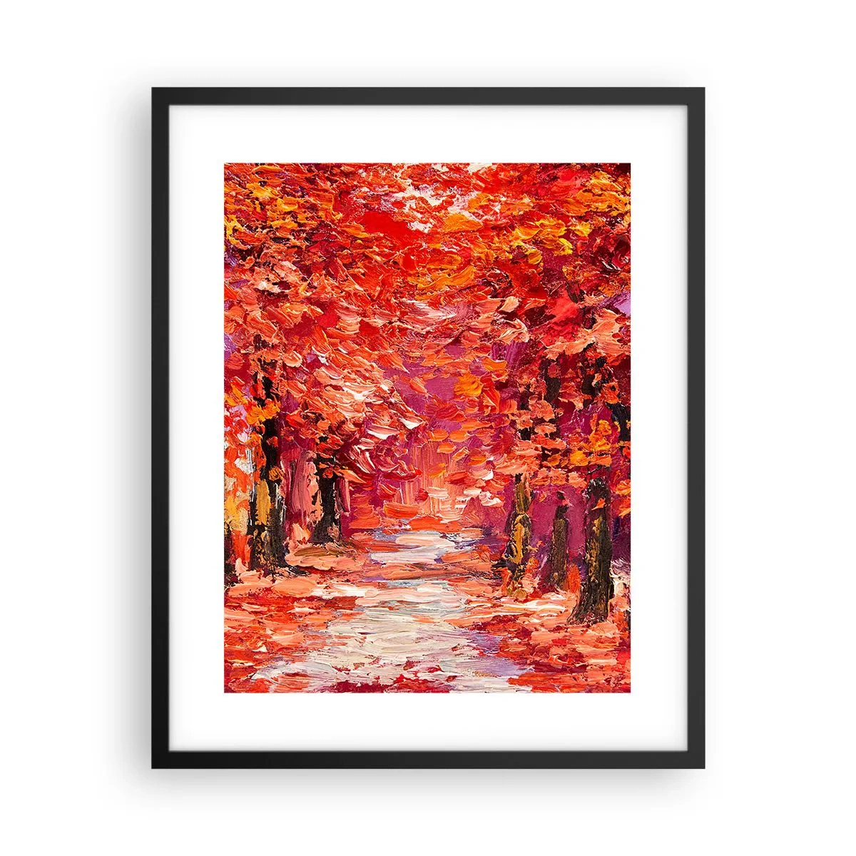 Poster in cornice nera - Impressione d'autunno - 40x50 cm