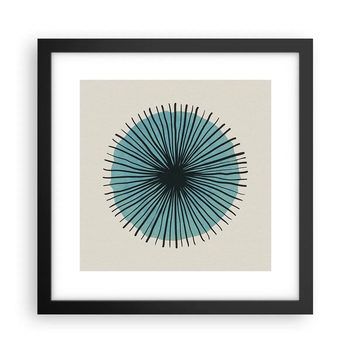 Poster in cornice nera - Radiosamente nel blu - 30x30 cm