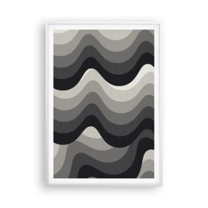 Poster in cornice bianca - Un'onda dopo l'altra - 70x100 cm