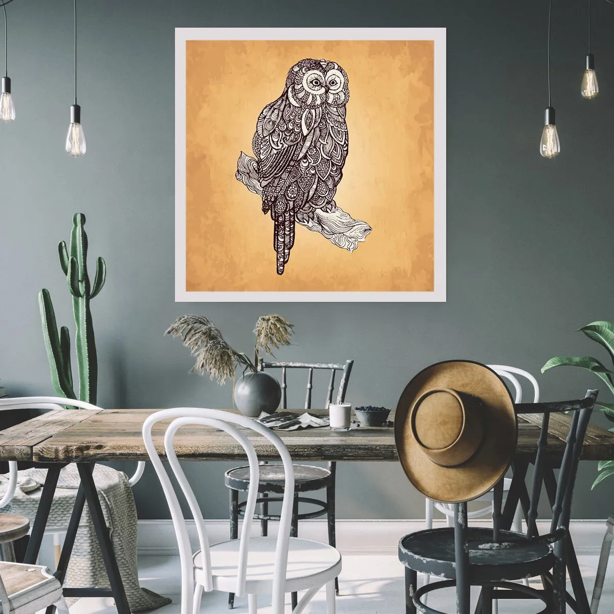 Poster - Delicati ghirigori di saggezza - 40x40 cm