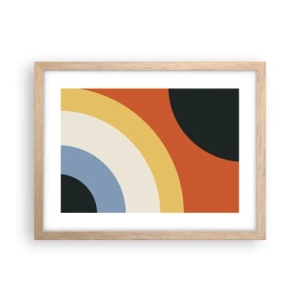 Poster in cornice rovere chiaro - Verso di se - 40x30 cm