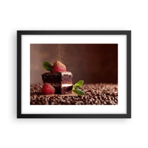 Poster in cornice nera - La vita è dolce - 40x30 cm