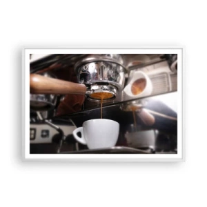 Poster in cornice bianca - Il miglior momento della giornata - 100x70 cm