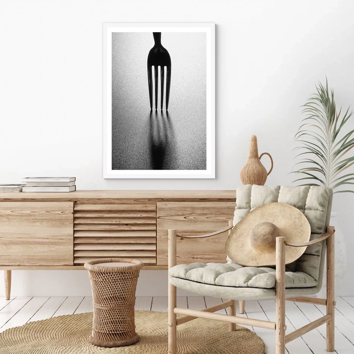 Poster in cornice bianca - Luce e ombra - 50x70 cm