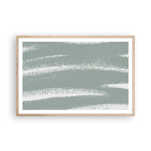 Poster in cornice rovere chiaro - Astrazione in clima invernale - 91x61 cm