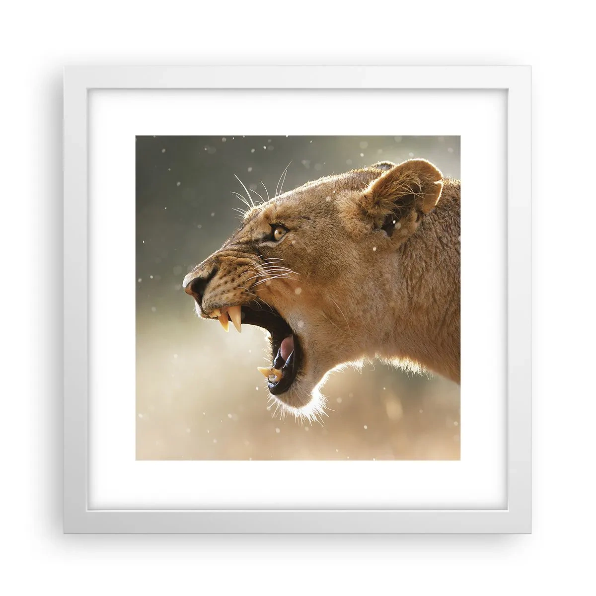 Poster in cornice bianca - Prova a non ascoltare - 30x30 cm