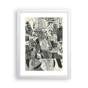 Poster in cornice bianca - Dinamica della contemporaneità - 30x40 cm