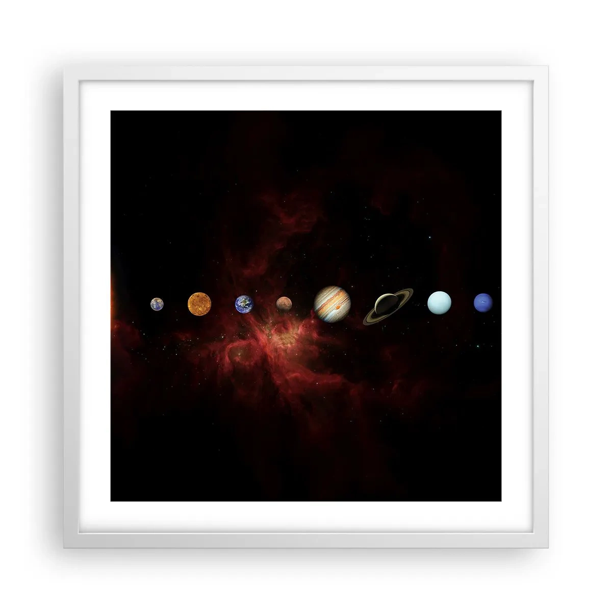 Poster in cornice bianca - Il nostro vicinato - 50x50 cm