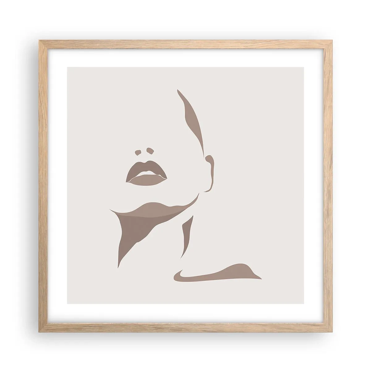 Poster in cornice rovere chiaro - Fatta di luce e ombra - 50x50 cm