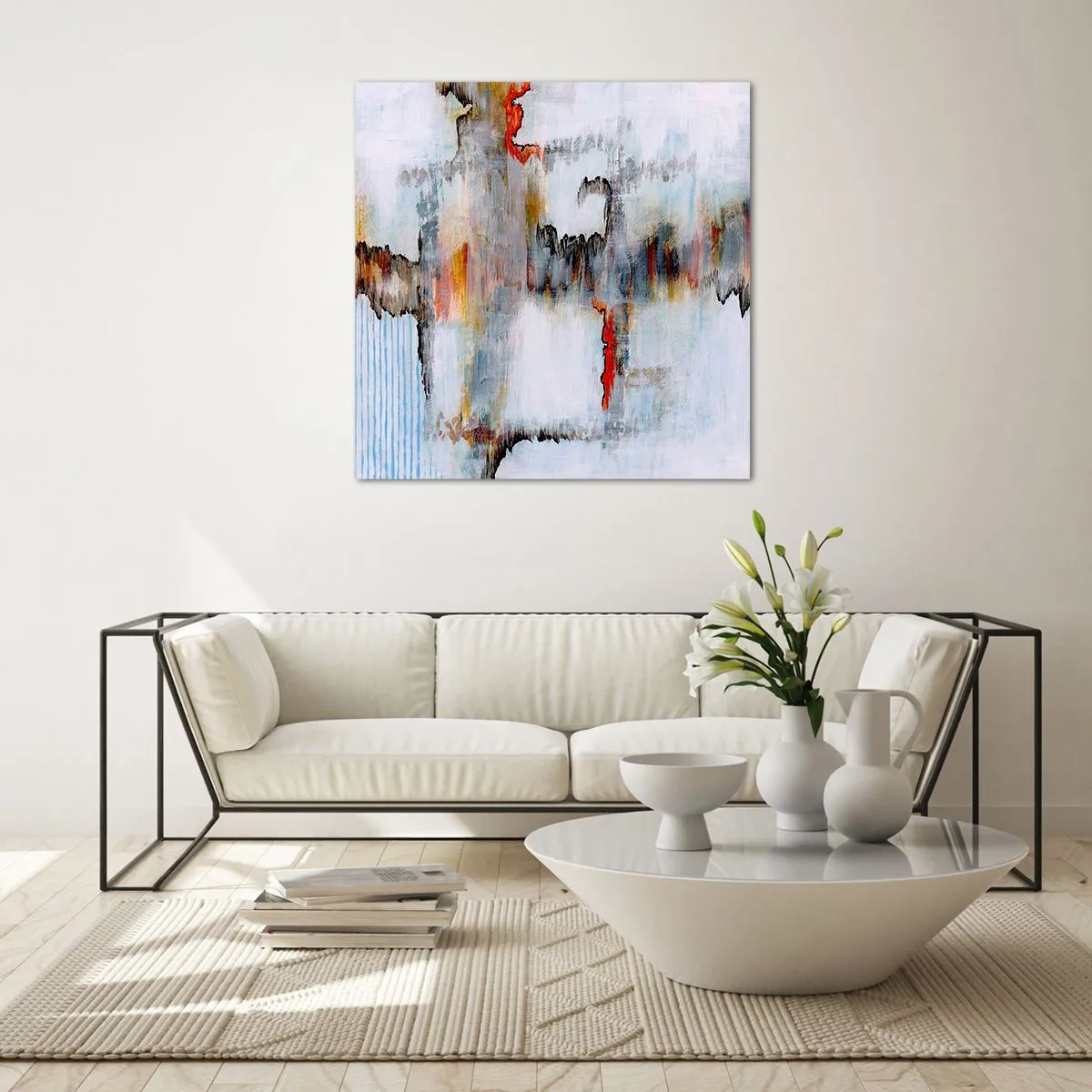 Quadro su vetro - Scritto sull'acqua - 60x60 cm