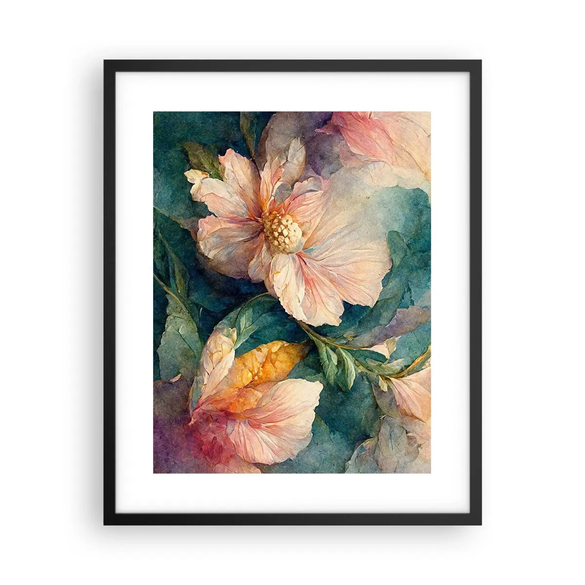 Poster in cornice nera - Delicatezza pura - 40x50 cm