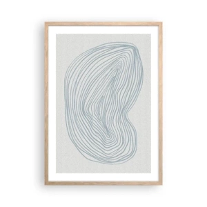 Poster in cornice rovere chiaro - Il sorriso di una goccia - 50x70 cm