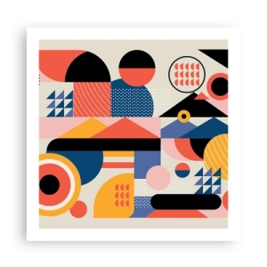 Poster - Composizione: divertiti - 60x60 cm