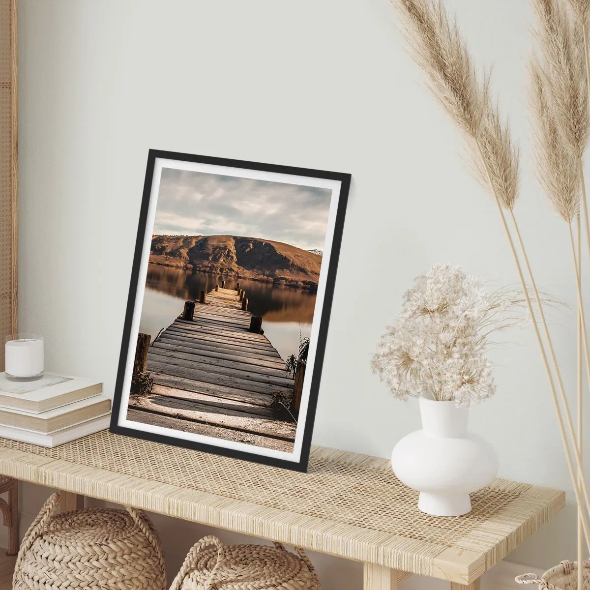 Poster in cornice nera - Paesaggio nel silenzio - 40x50 cm