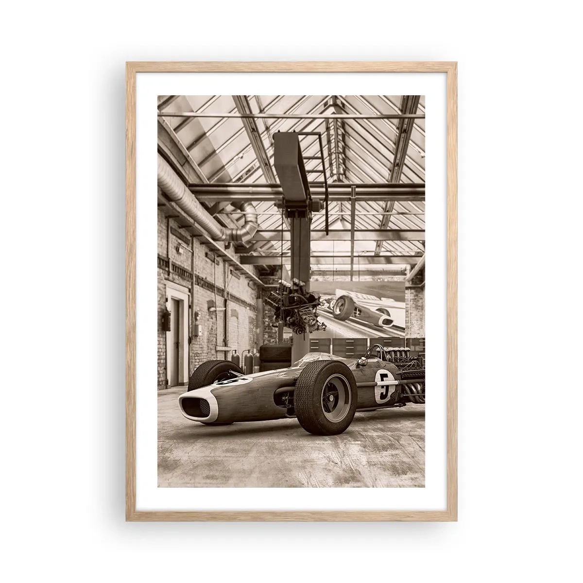 Poster in cornice rovere chiaro - Il riposo del vincitore - 50x70 cm