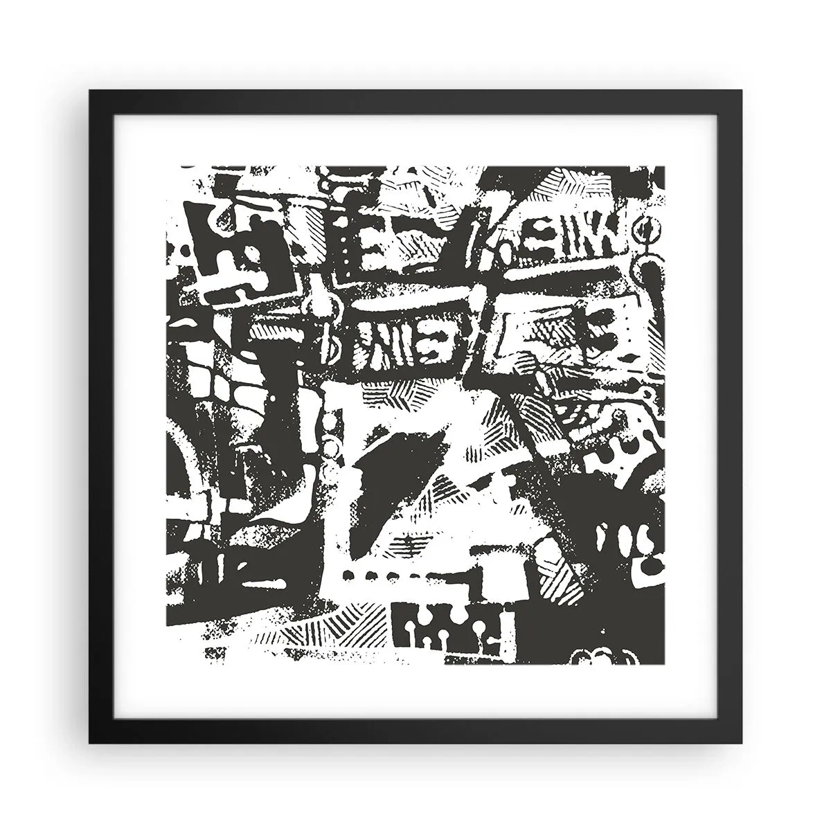 Poster in cornice nera - Ordine o caos? - 40x40 cm