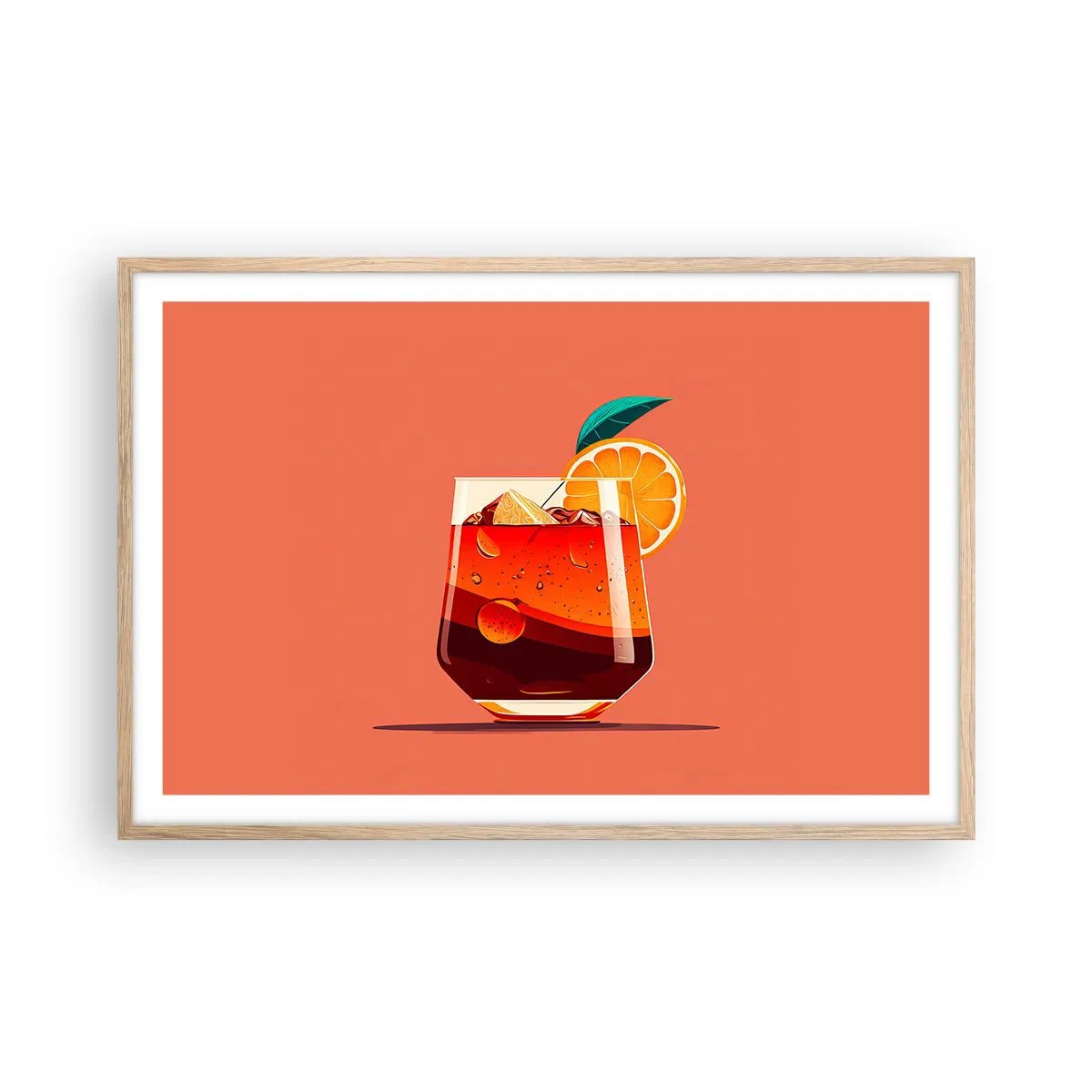 Poster in cornice rovere chiaro - Rinfresco estivo - 91x61 cm
