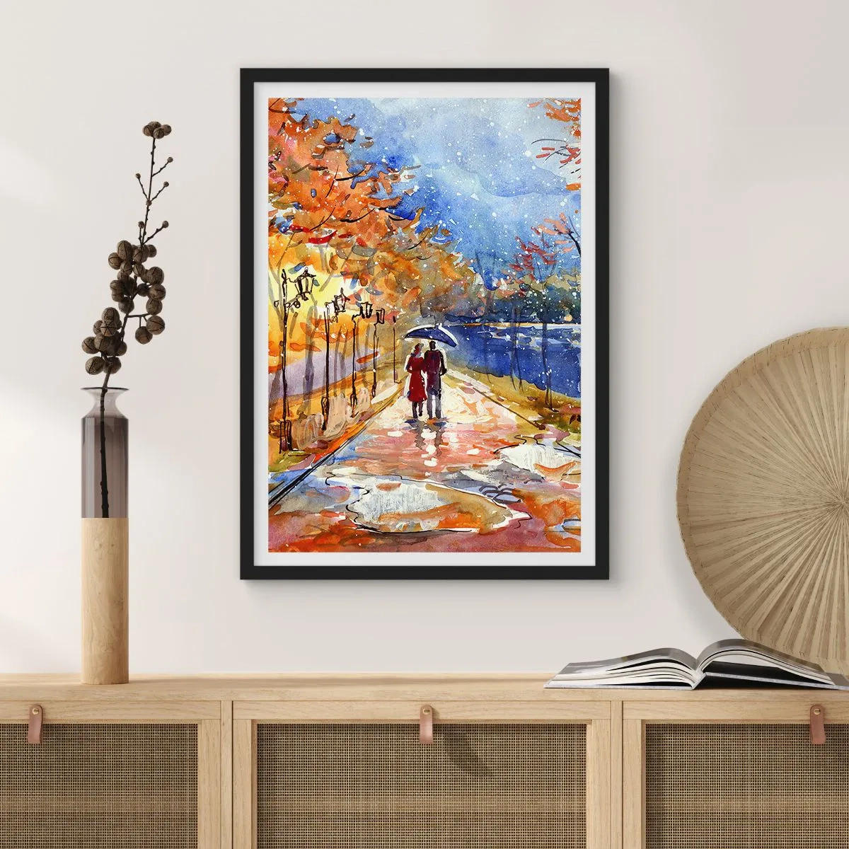 Poster in cornice nera - Insieme fino ai confini del tempo - 40x50 cm