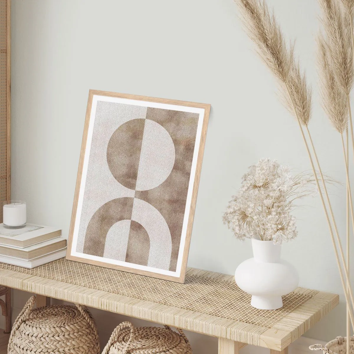 Poster in cornice rovere chiaro - Analogie e differenze - 40x50 cm