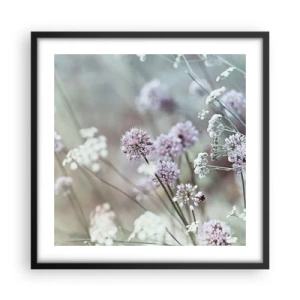 Poster in cornice nera - Le dolci filigrane delle erbe - 50x50 cm